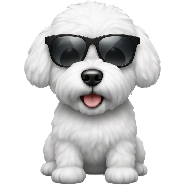Bichon with sunglasses emoji