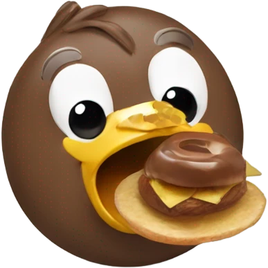 Buckeye eating duck emoji