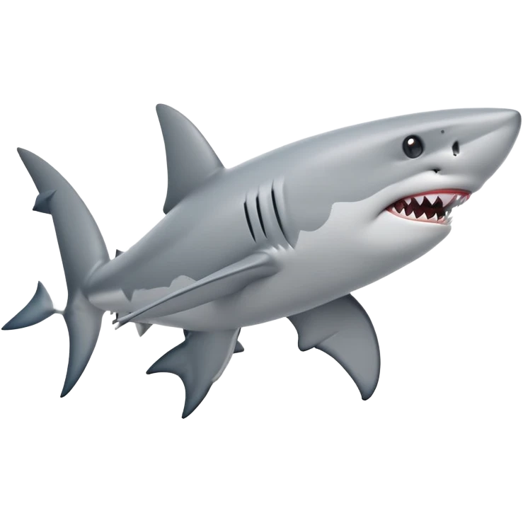 shark with legs walking, simple pose emoji