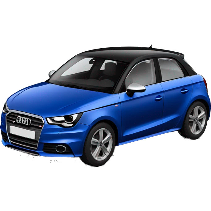 Audi A1 bleu marine, toit gris et 5 portes  emoji