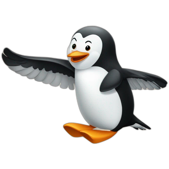 pingüino enamorado viaja en avión donde su amor emoji