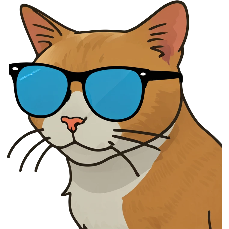 Cat with sunglasses emoji