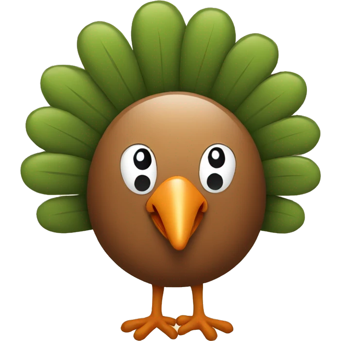 Smiling turkey emoji