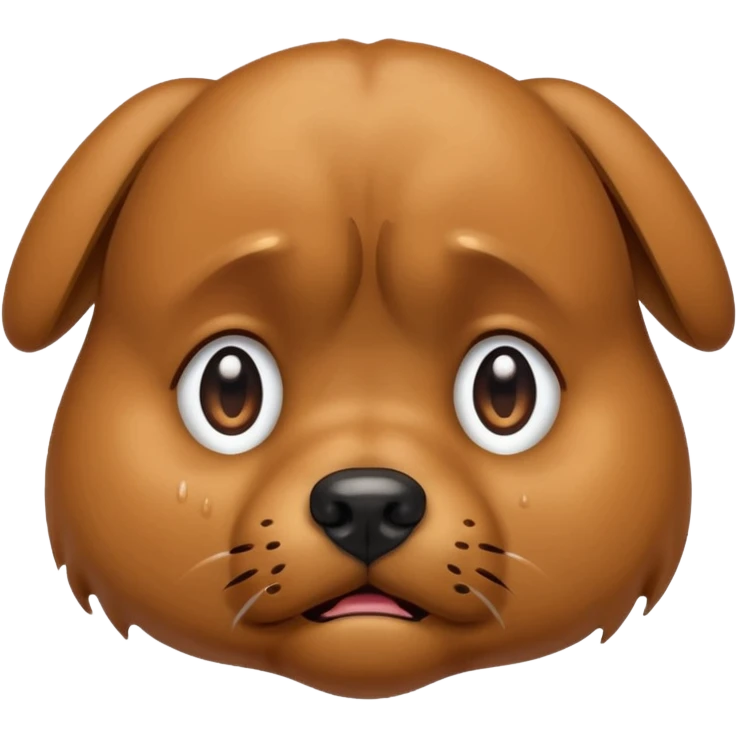 Crying dog emoji