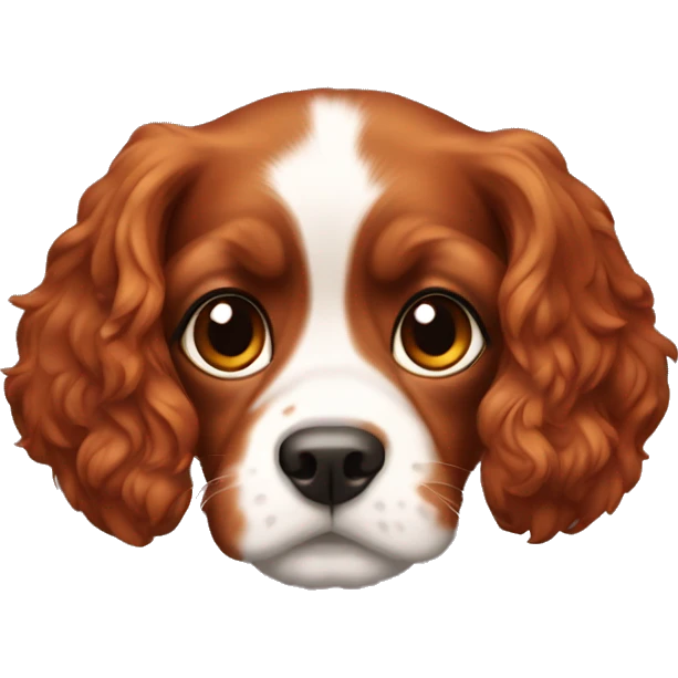 Ruby Cavalier puppy emoji