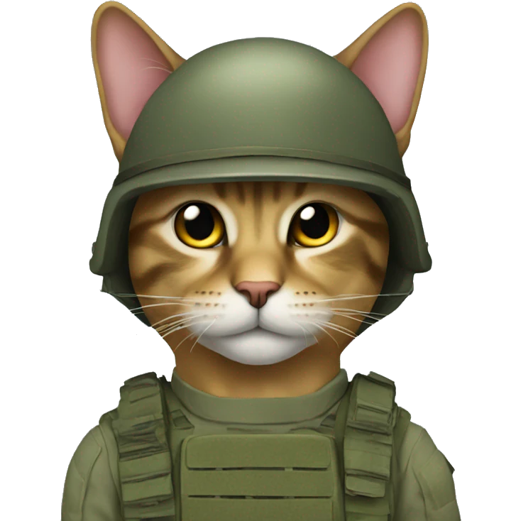 Military cat emoji
