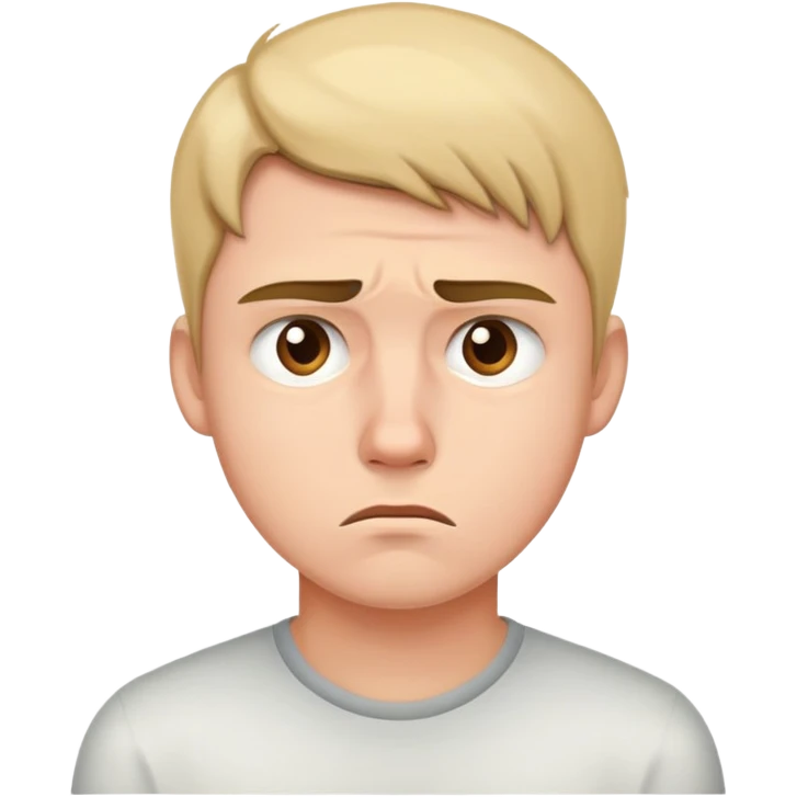 disappointed young man emoji