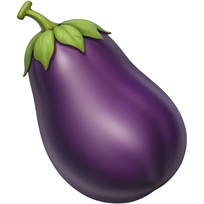 Eggplant in peach emoji