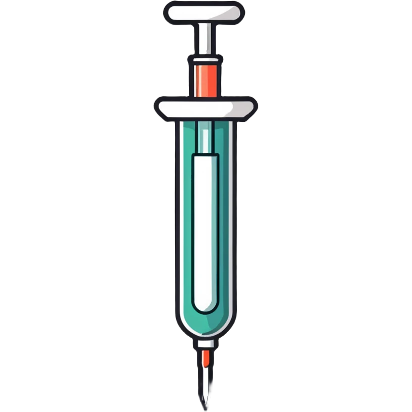 medical syringe, cartoonish sticker style emoji