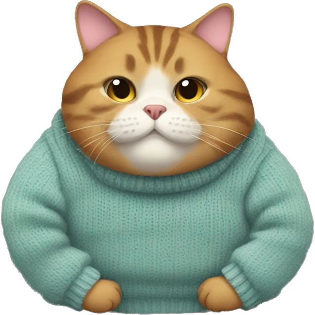 fat cat in a sweater emoji