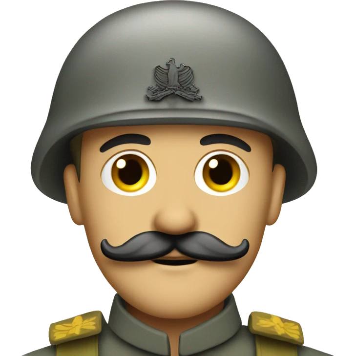 German soldier with moustache emoji