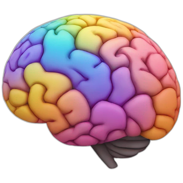 Coloured world brain emoji