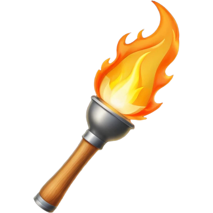 torch with flame emoji