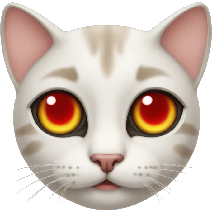 cat with red eye emoji