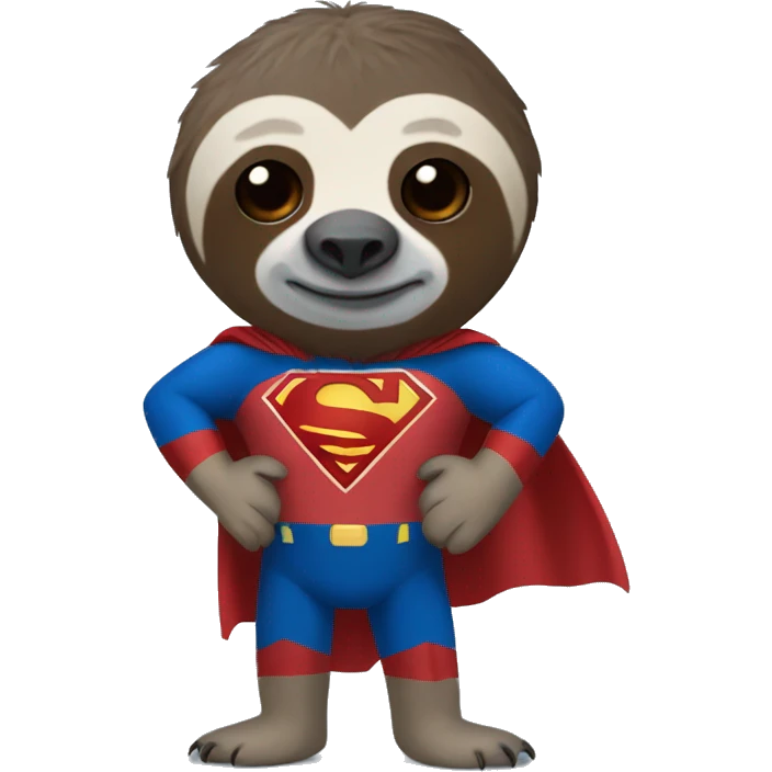 SLOTH WITH SUPERMAN OUTFIT emoji