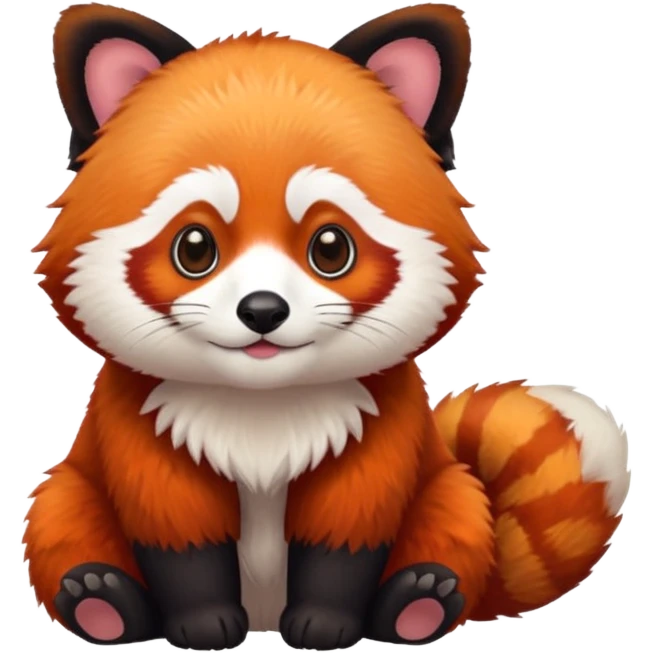 Red Panda 2d bye bye cute emoji