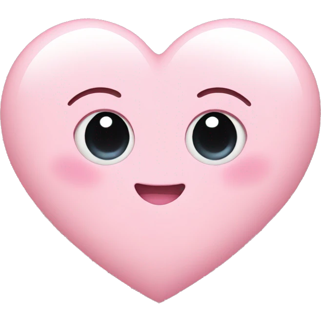 baby pink heart that looks like an ios hearr emoji