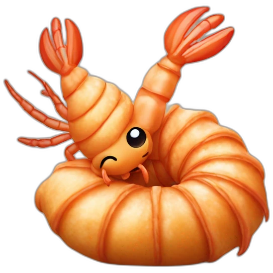 croissant-like shrimp emoji