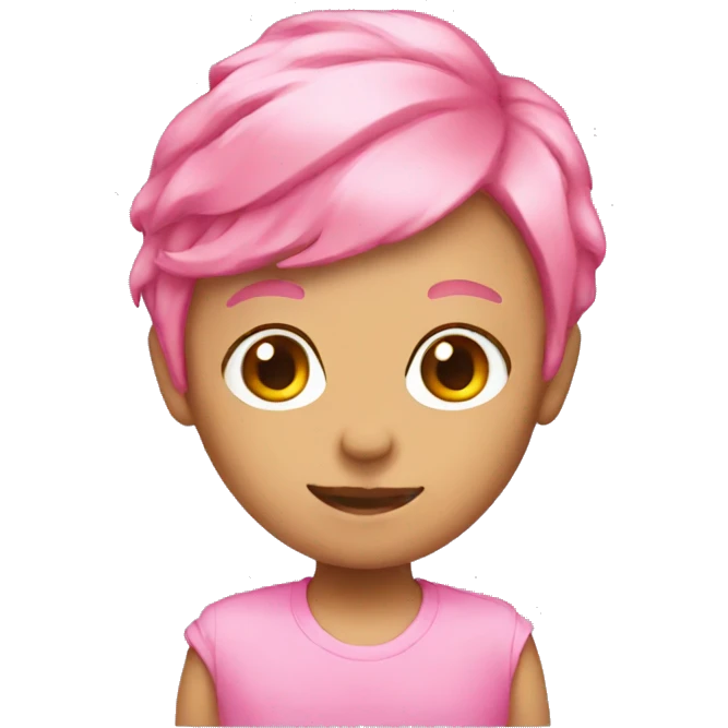 pink hair emoji emoji