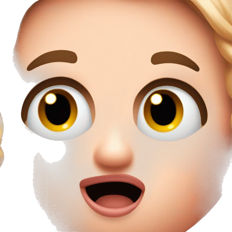 Surprised blushing emoji