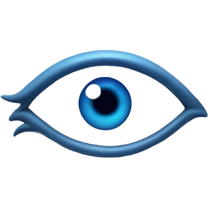 Blue evil eye emoji