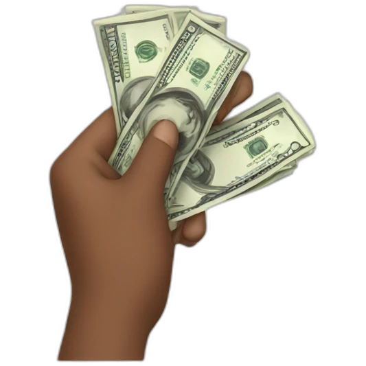 hands holding cash emoji