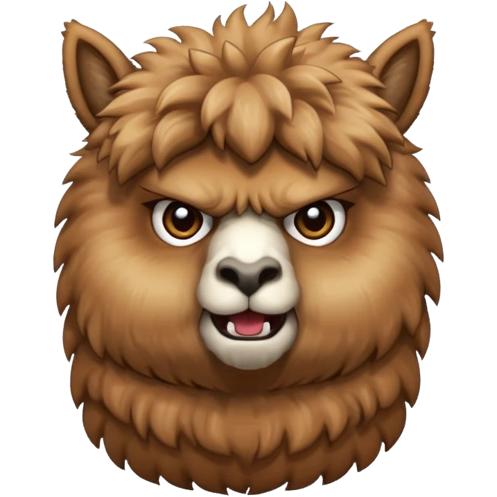 Angry alpaca fighting  emoji