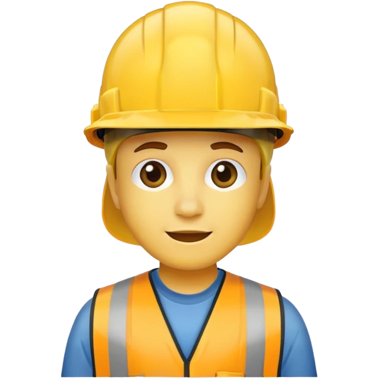 construction hat without guy, front facing transparent emoji