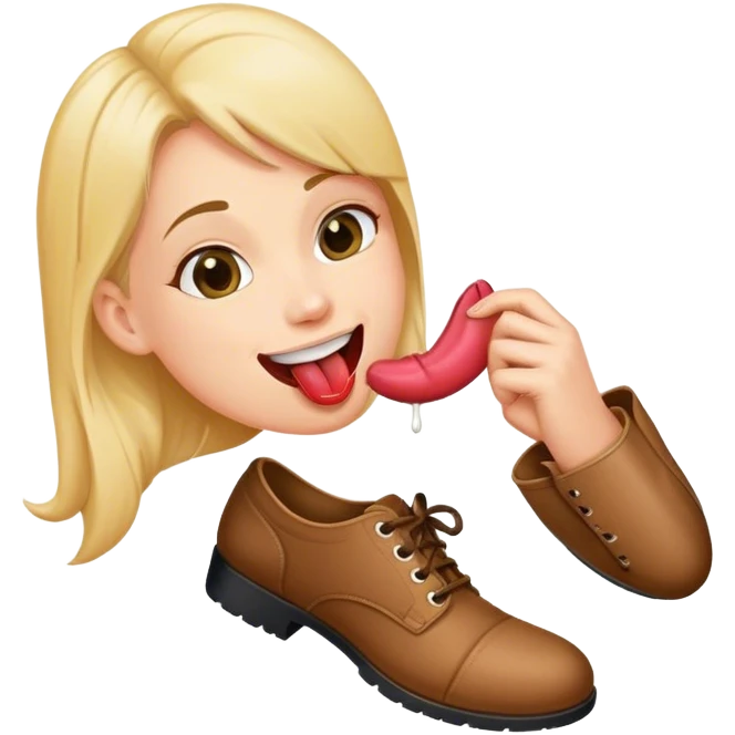 normal smile licking shoe emoji