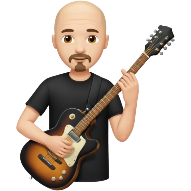 guitar player bald short goatee emoji