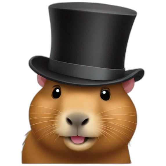 capybara with top hat emoji