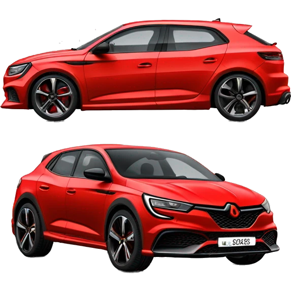 Coche megane R26 rojo emoji