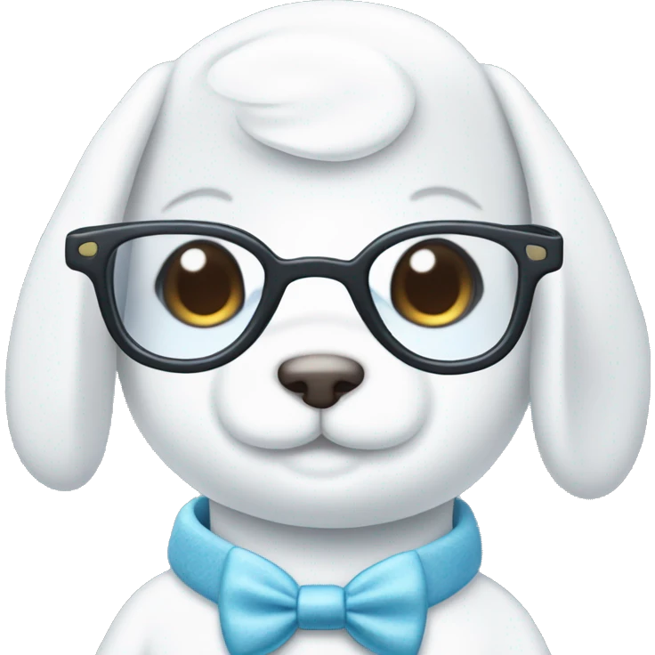 Cinnamoroll wearing glasses emoji