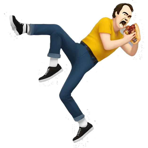 quentin tarantino eating sockwhile jumping emoji