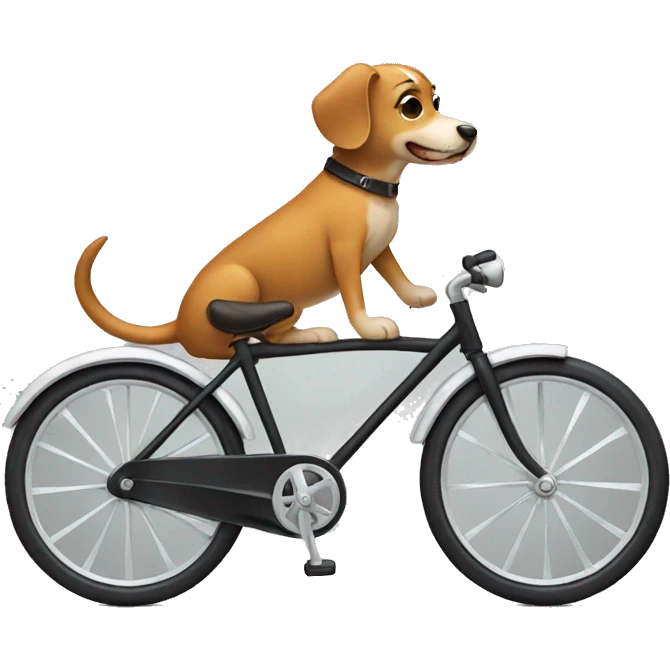 Dog on a bike emoji