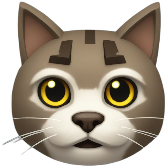 Un chat qui joue a Minecraft emoji