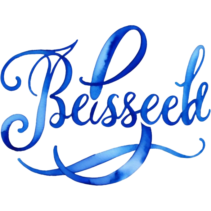 blue word "blessed" emoji