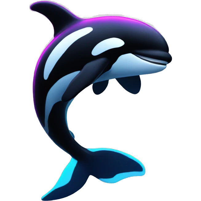 neon orca emoji