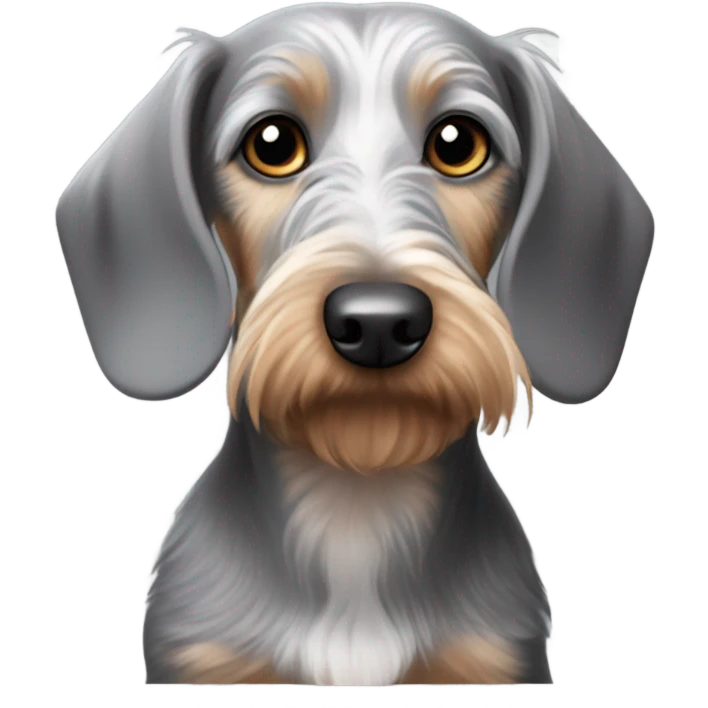 Grey and white dachshund wirehaired emoji