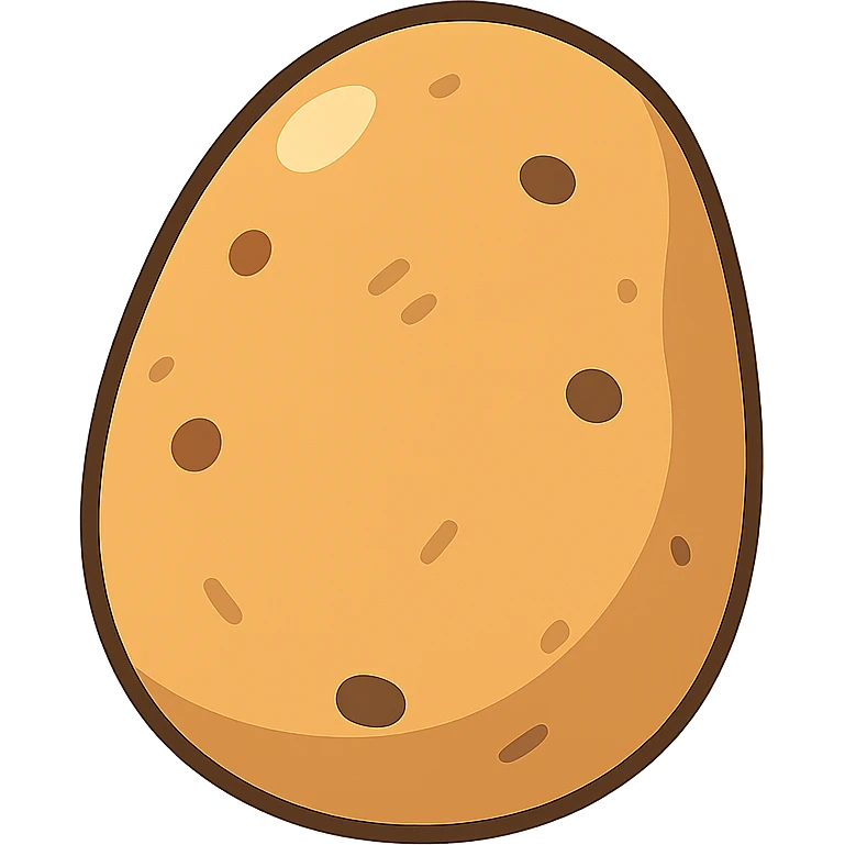 flat toon style potato emoji