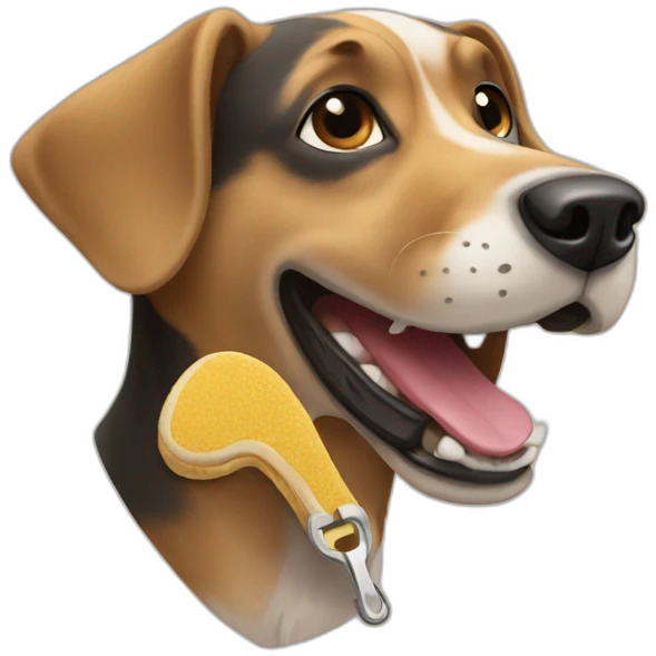 dog chewing a shoe emoji