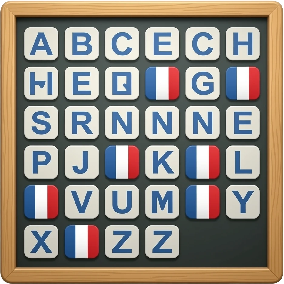 board with French letters on it emoji