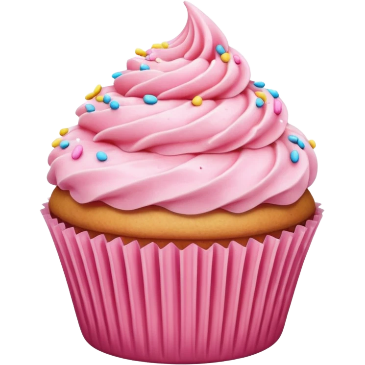 Cupcake with pink icing emoji