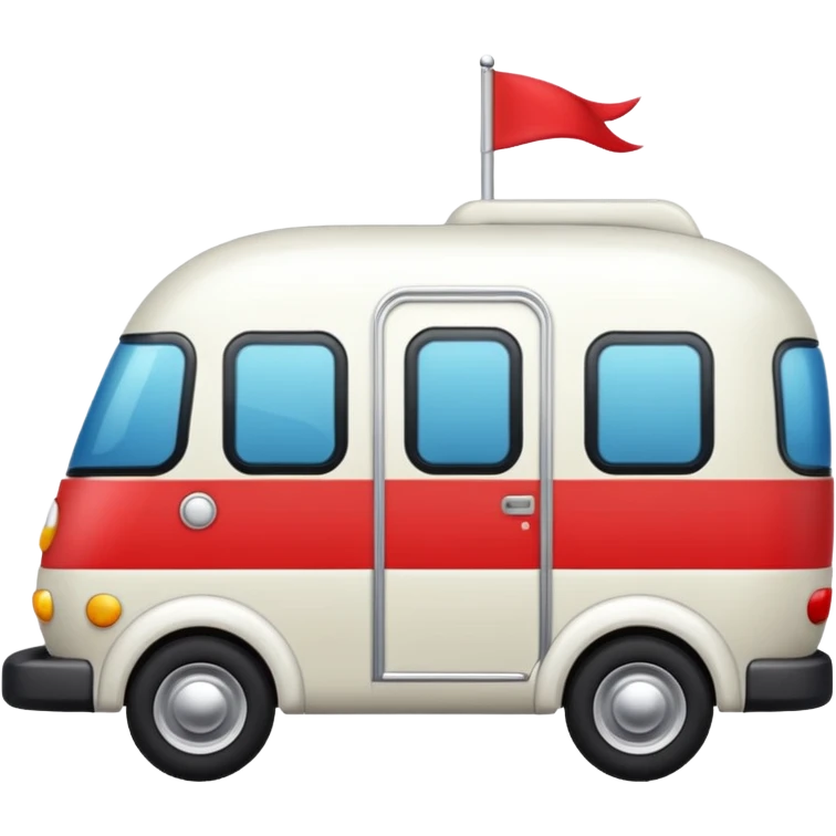 caravane vue latérale, style emoji Discord, look mignon, sans texte emoji