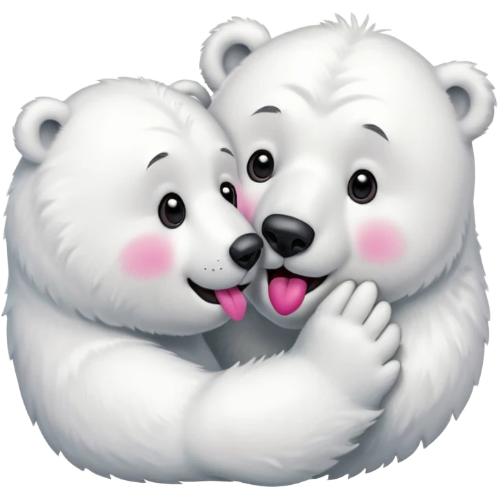 Has un oso polar dando un beso 😘 emoji