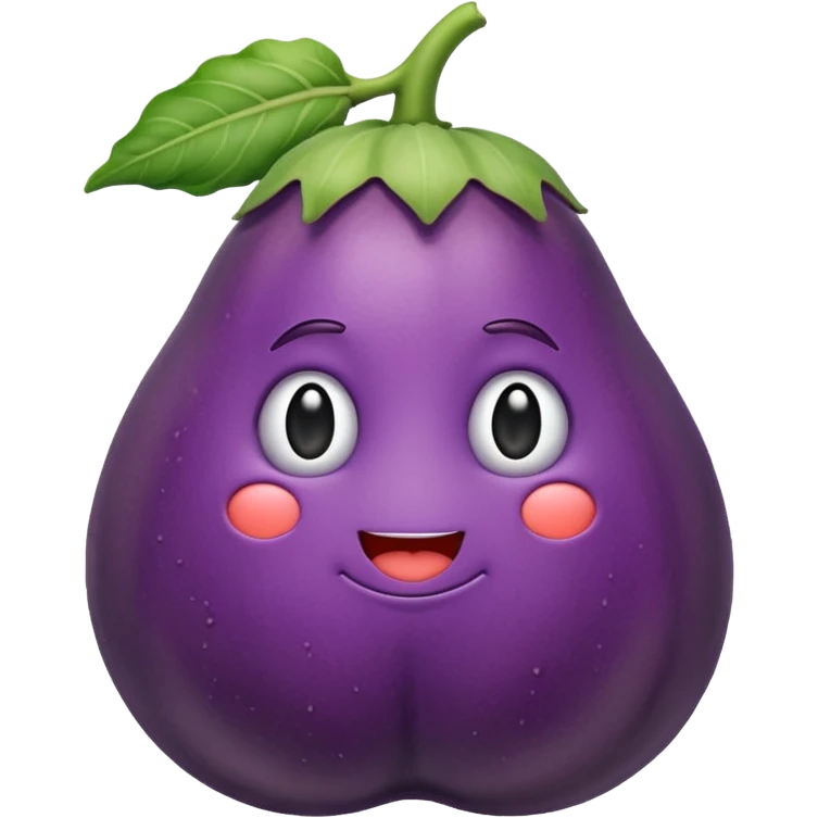 Eggplant sit in peach emoji