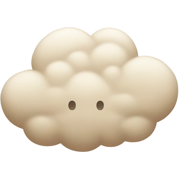 Beige cloud emoji