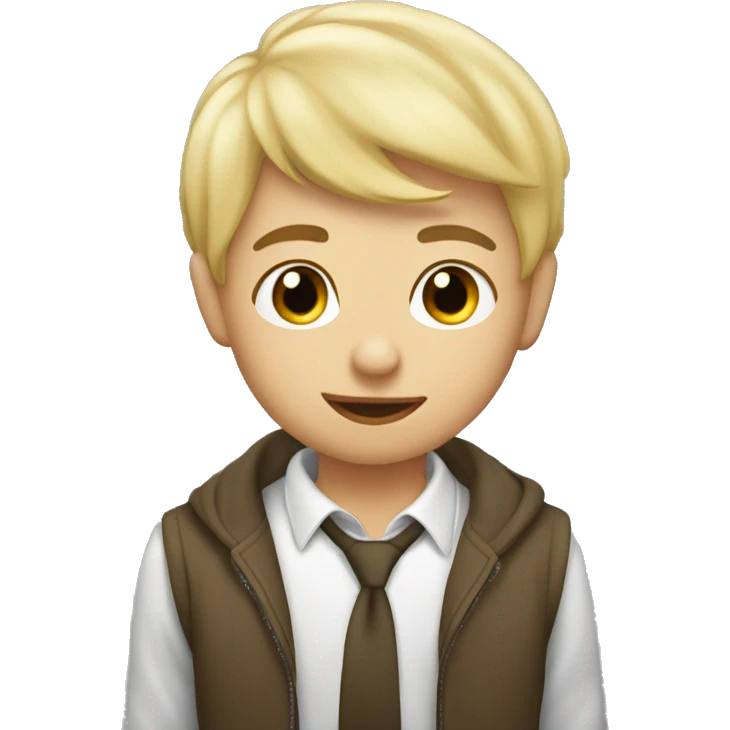 blonde girl kiss brunette boy emoji
