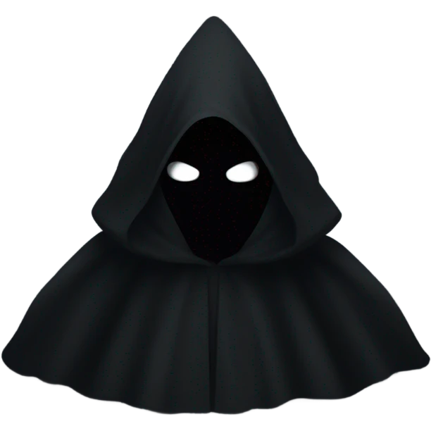 illuminati shadow figure in black cloak emoji