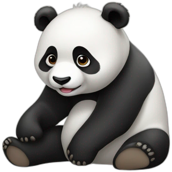 Panda calin chien emoji